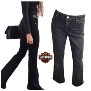 Harley-Davidson Bootcut Black Denim Retro Biker Jeans